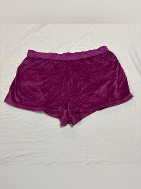Juicy Couture Womens Size Xl Velour Velvet Sleep Shorts Black -Y2K Booty Shorts